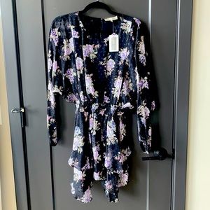 LoveShackFancy black floral dress